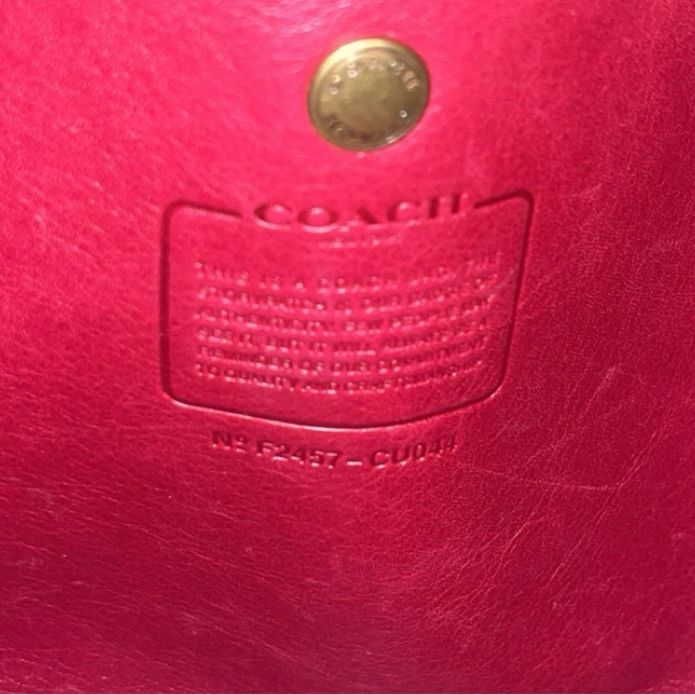 Coach Brooklyn 39- Brass/Dark Ruby - Picture 7 of 8